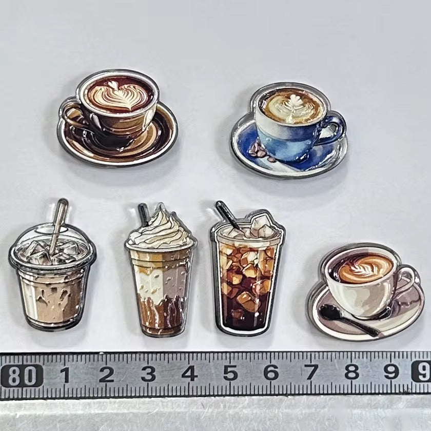 Coffee Acrylic Shaped Beads