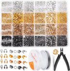 Beads Kit for Jewelry Making Knot & Crimp Tube Covers Jump Rings Wire Guardian Beads & Bead Assortments