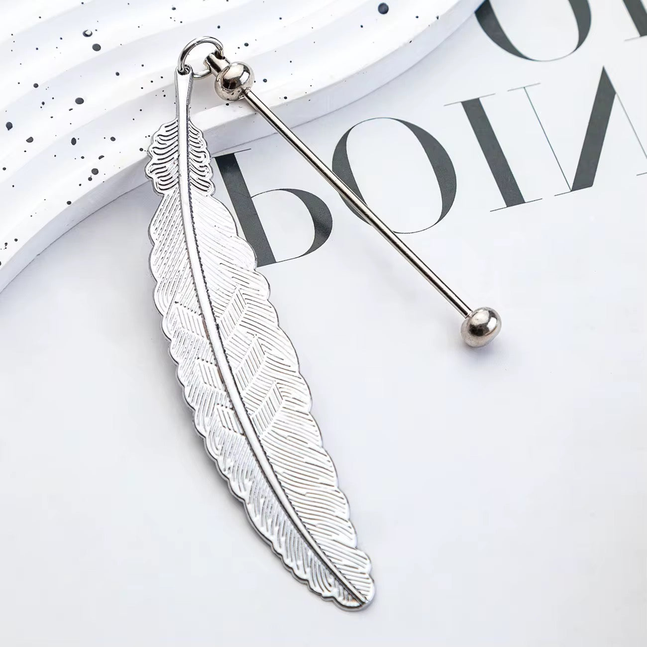 Feather Beadable Bookmark