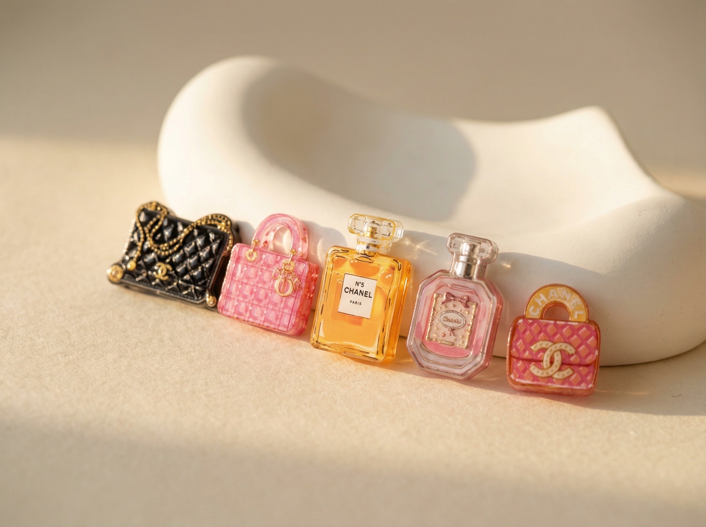 CC Designer Bottles and Bags Focal Acrylic Beads Secondary image