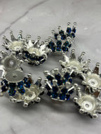Rose Metal Alloy Crown Beads