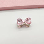 Metal Rhinestone Bow