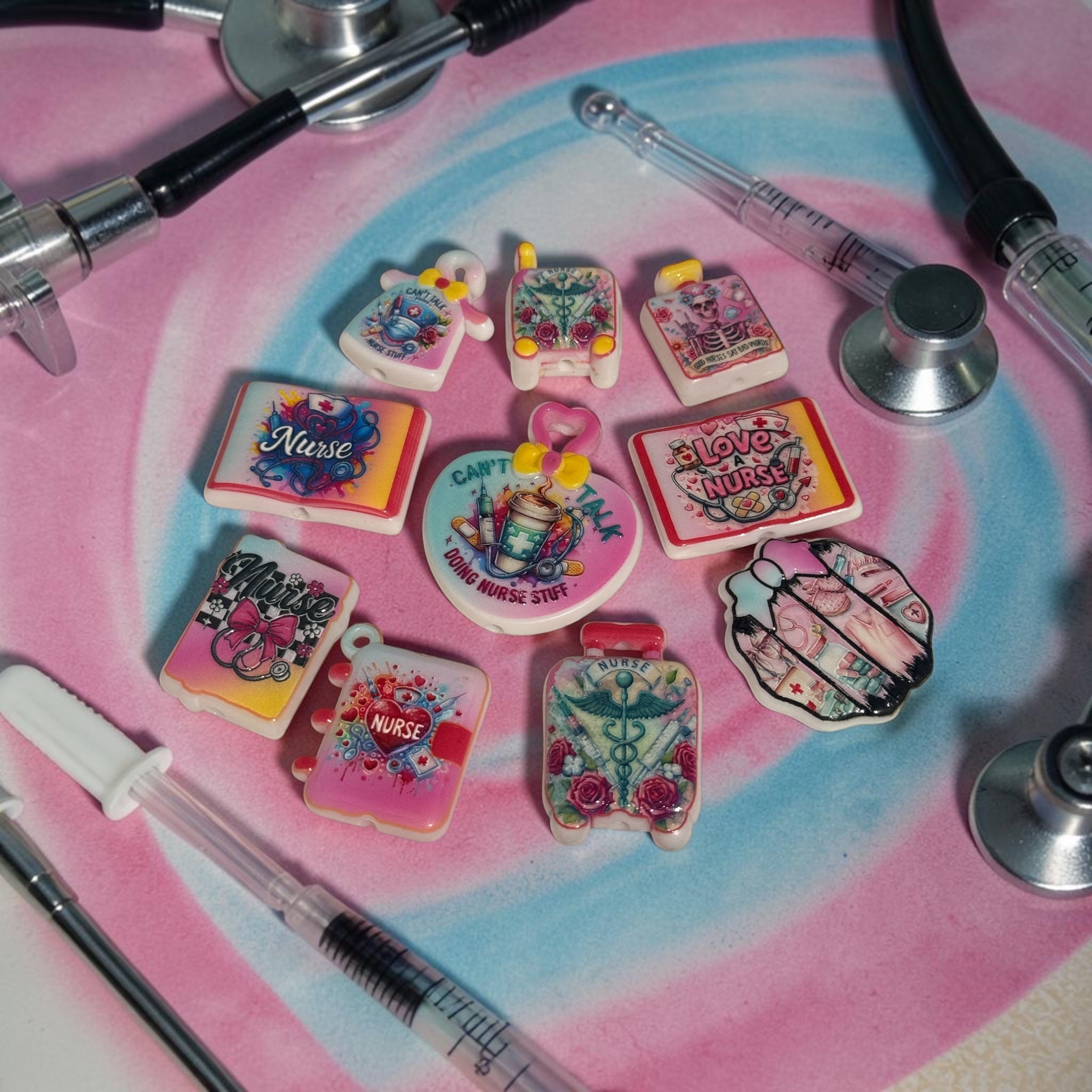 Nursing Love Acrylic Shapes Bead