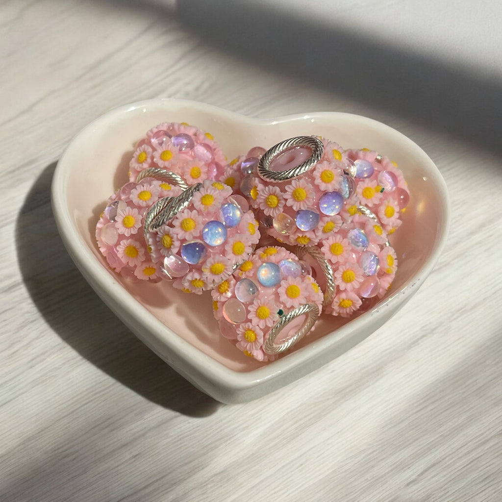 16mm Fancy Rose and Stone Beads