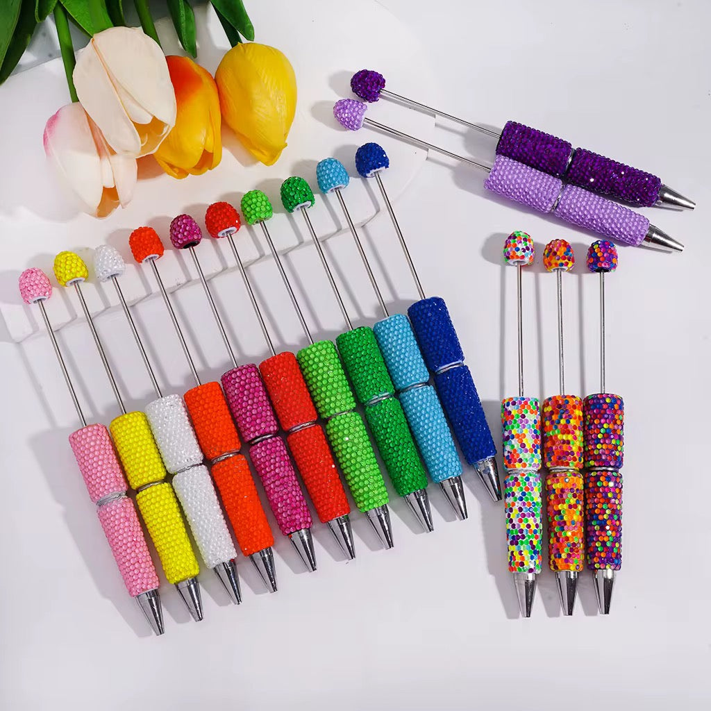 Clay Rhinestone Bright Colored Beadable Pens Main image