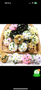 16mm Fancy Clay Daisy and Stone Beads-S6
