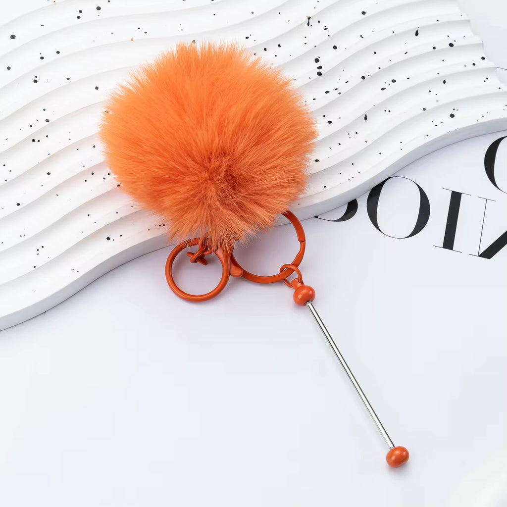 Beadable PomPom Keychain