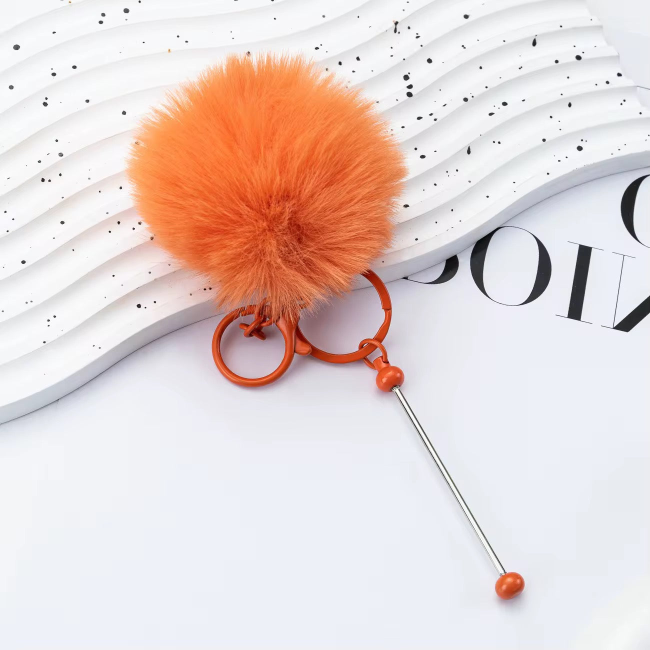 Beadable PomPom Keychain