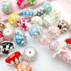 20mm Heart Pearl and  Rhinestone Fancy Beads (5pcs)-BB2