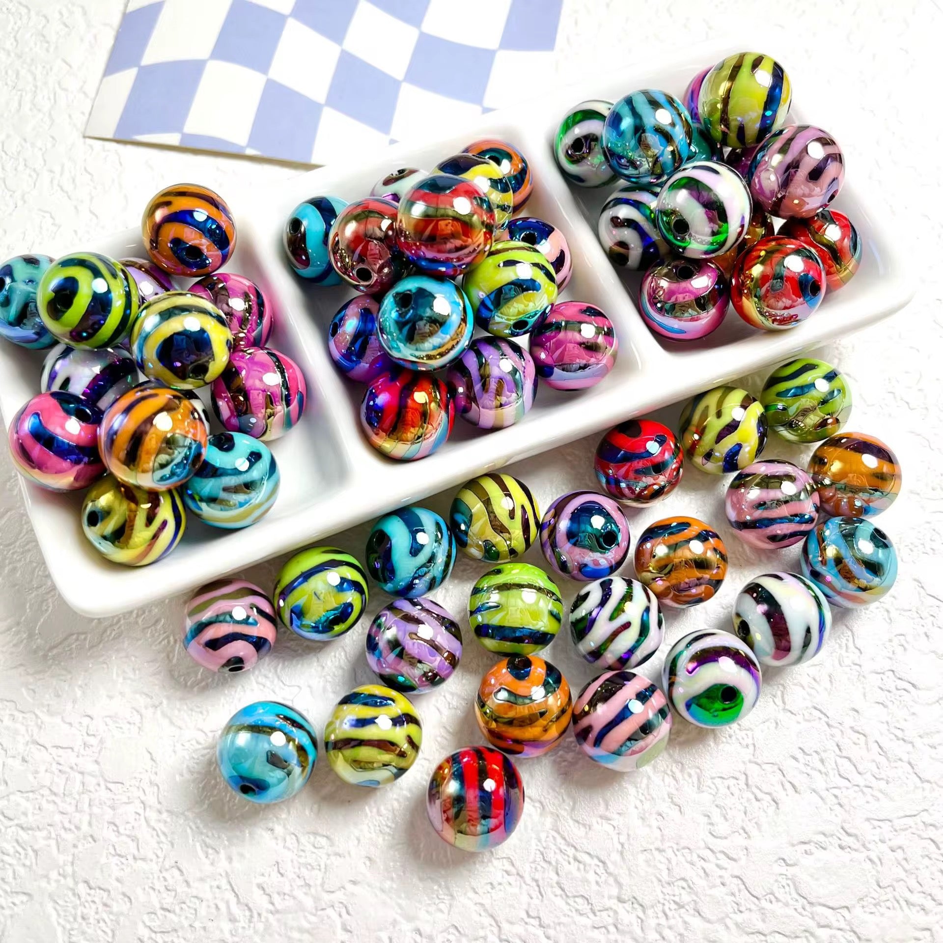 16mm Animal/Zebra Print Beads-B20 Main image