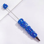 Beadable Clay Pens with Neon Colors Rectangle and AB Rhinestones