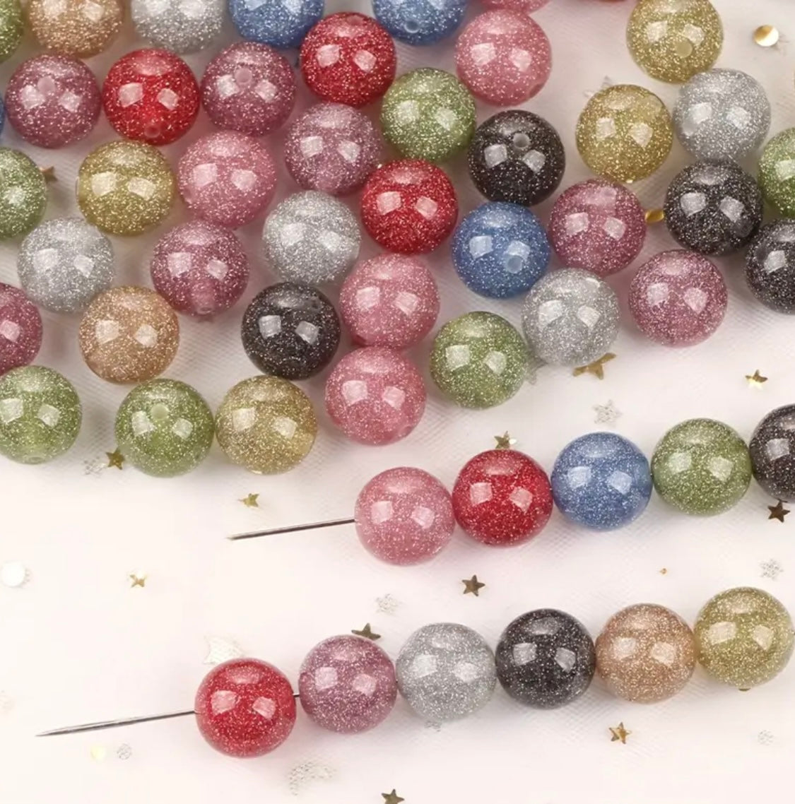 16mm Super Glitter Beads-Q20