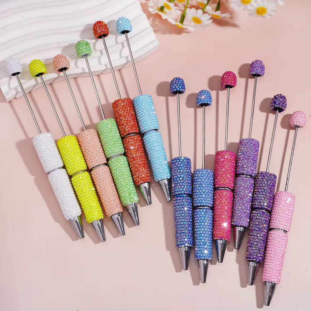 Clear Shinny Rhinestone Clay  Beadable Pens