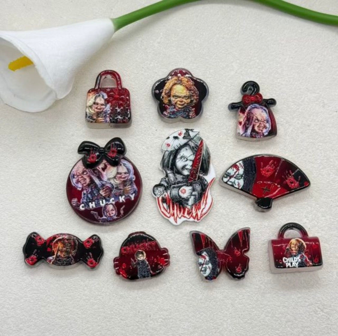 Chucky Scary Doll Acrylic Shapes Beads
