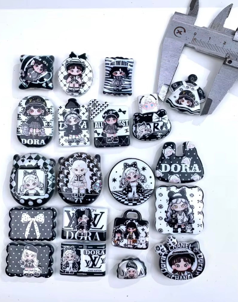 Designer Dora Acrylic Shaped Beads-DD10