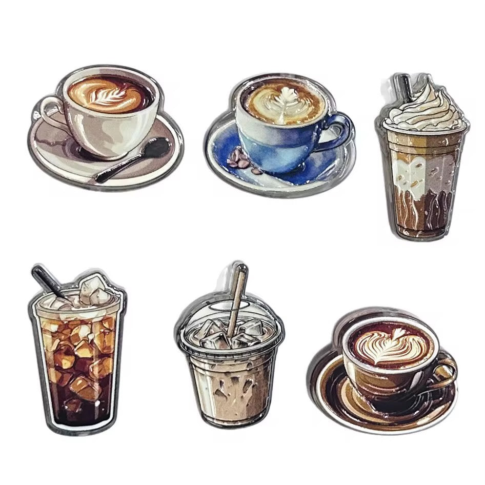 Coffee Acrylic Shaped Beads