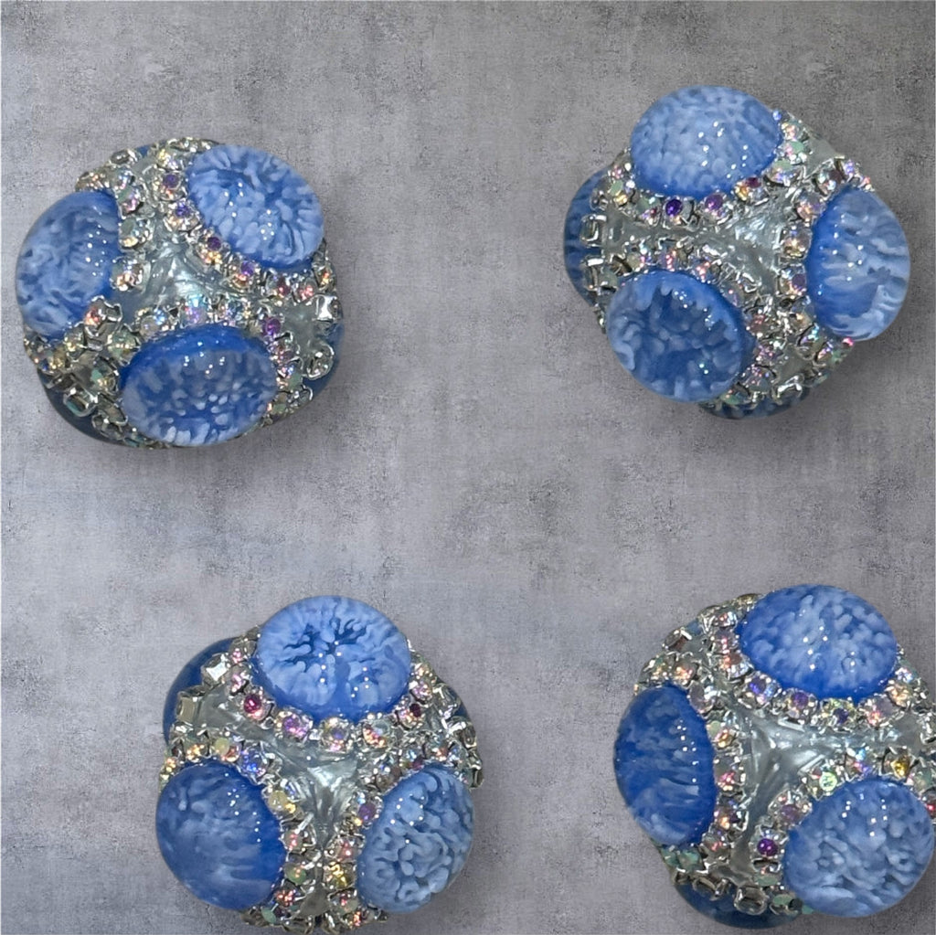 21mm Rhinestone w Gradient Cristal Beads
