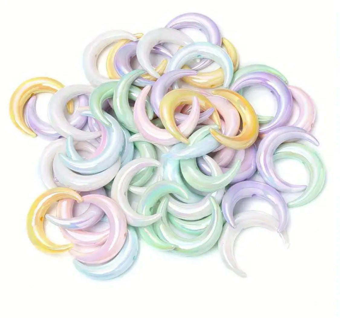 Mini Crescent Moon Beads Secondary image