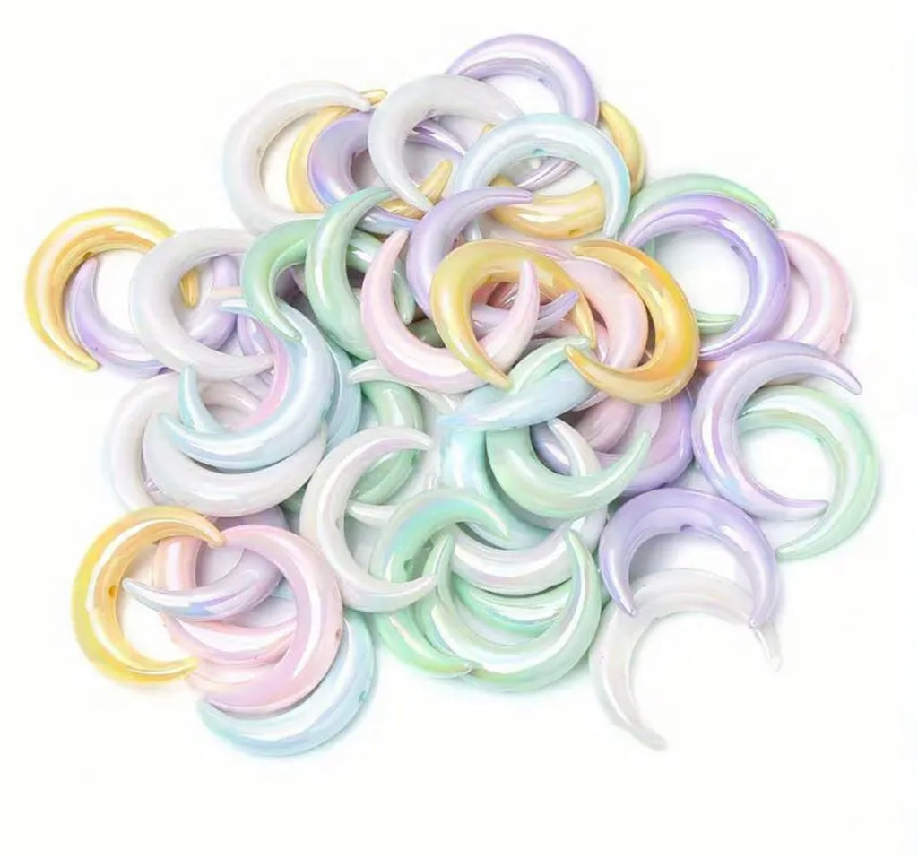 Mini Crescent Moon Beads