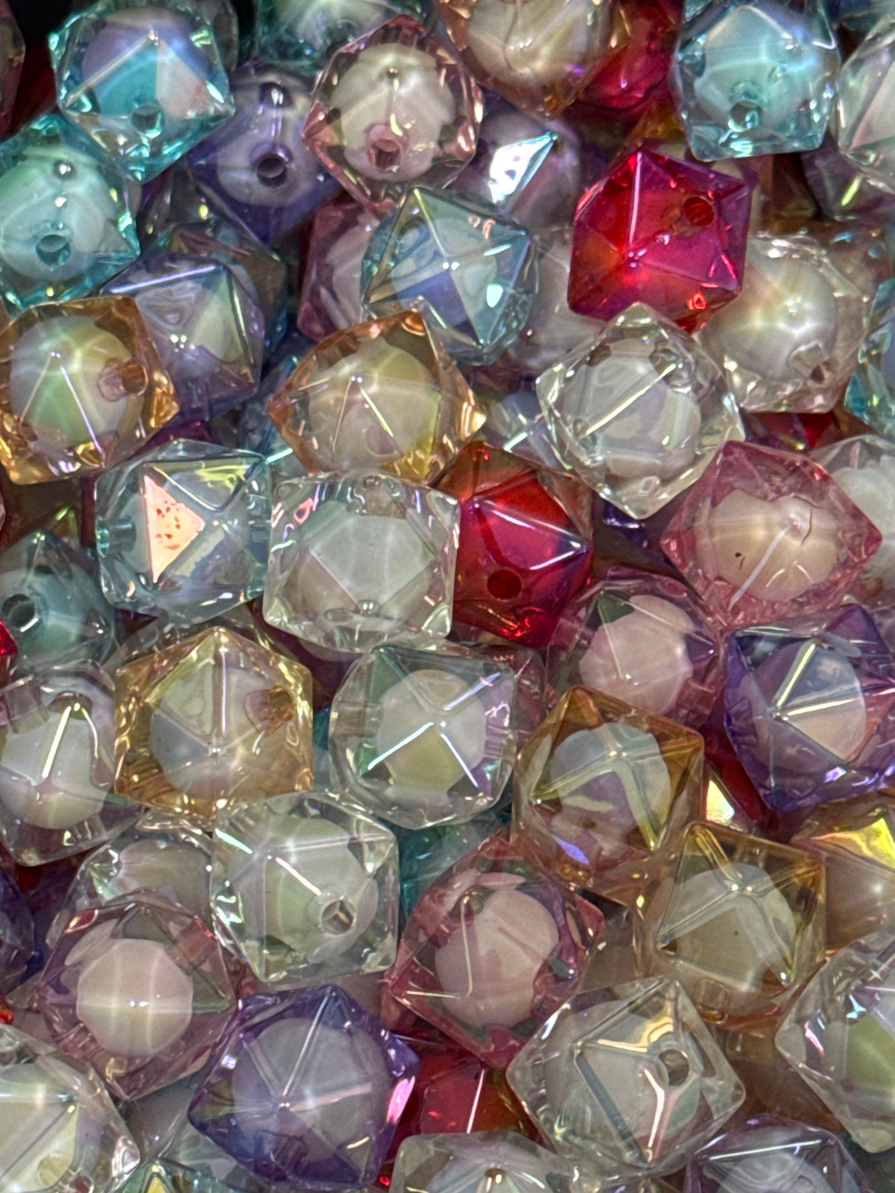 16mm Hexagon Colored Double Layered AB Mix-I13 Main image