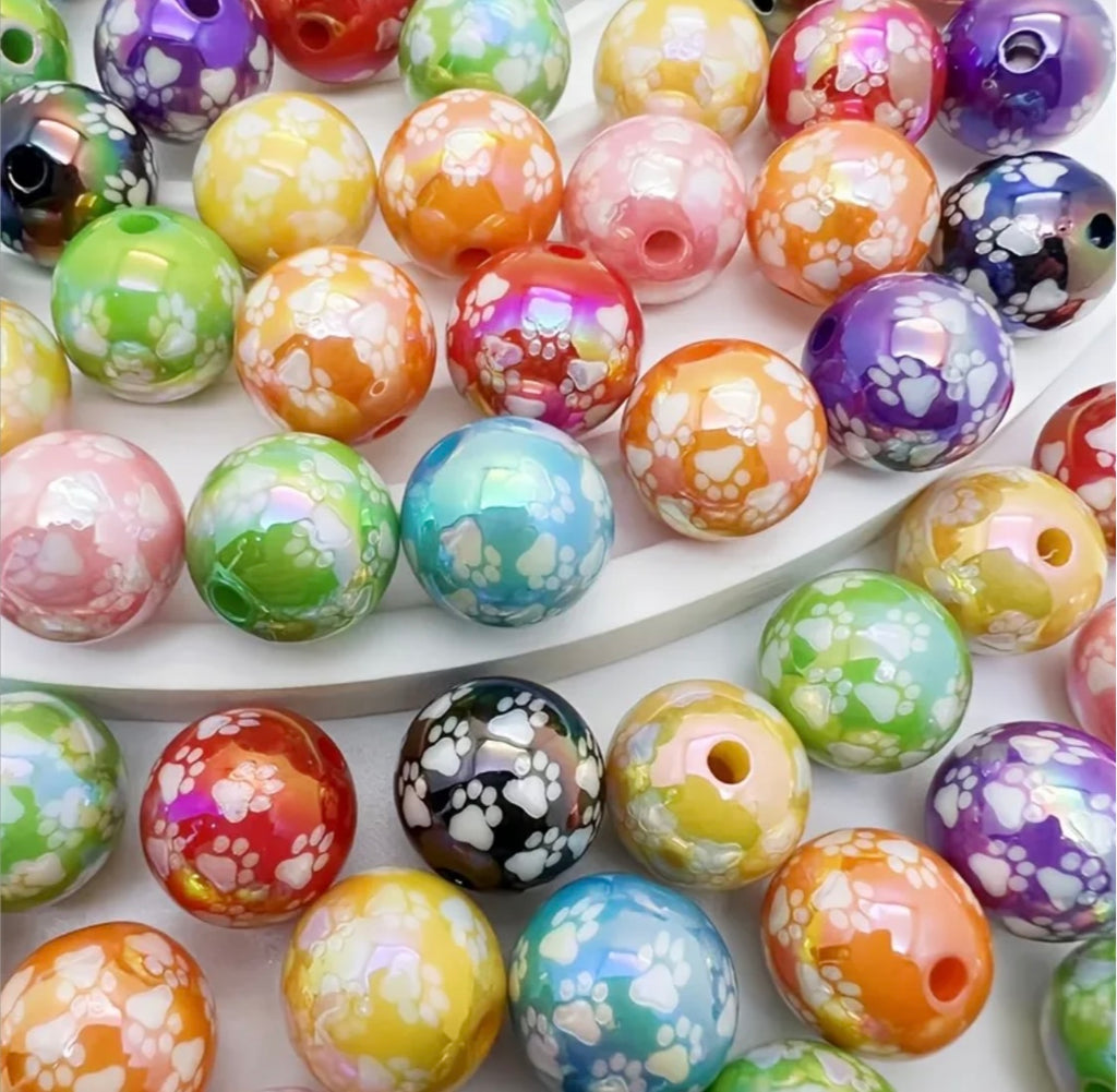 16mm Paw Print Brights Mix-G5