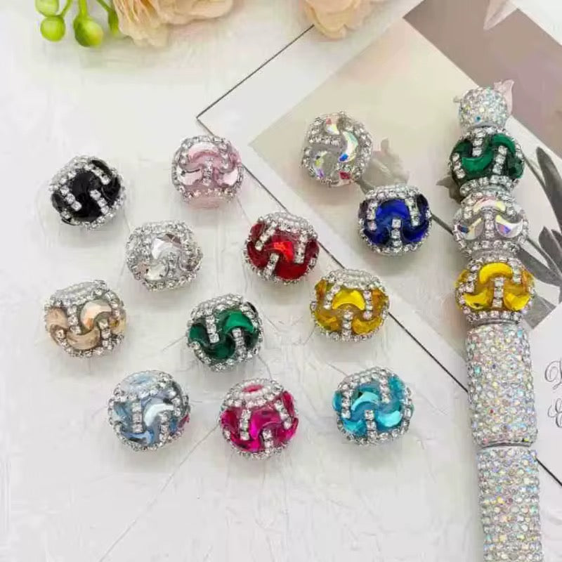 18mm Moon Cristal Rhinestone Beads (5pcs)