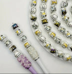 16mm Cute Cat Print Beads Mix-F9