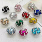 18mm Moon Cristal Rhinestone Beads (5pcs)