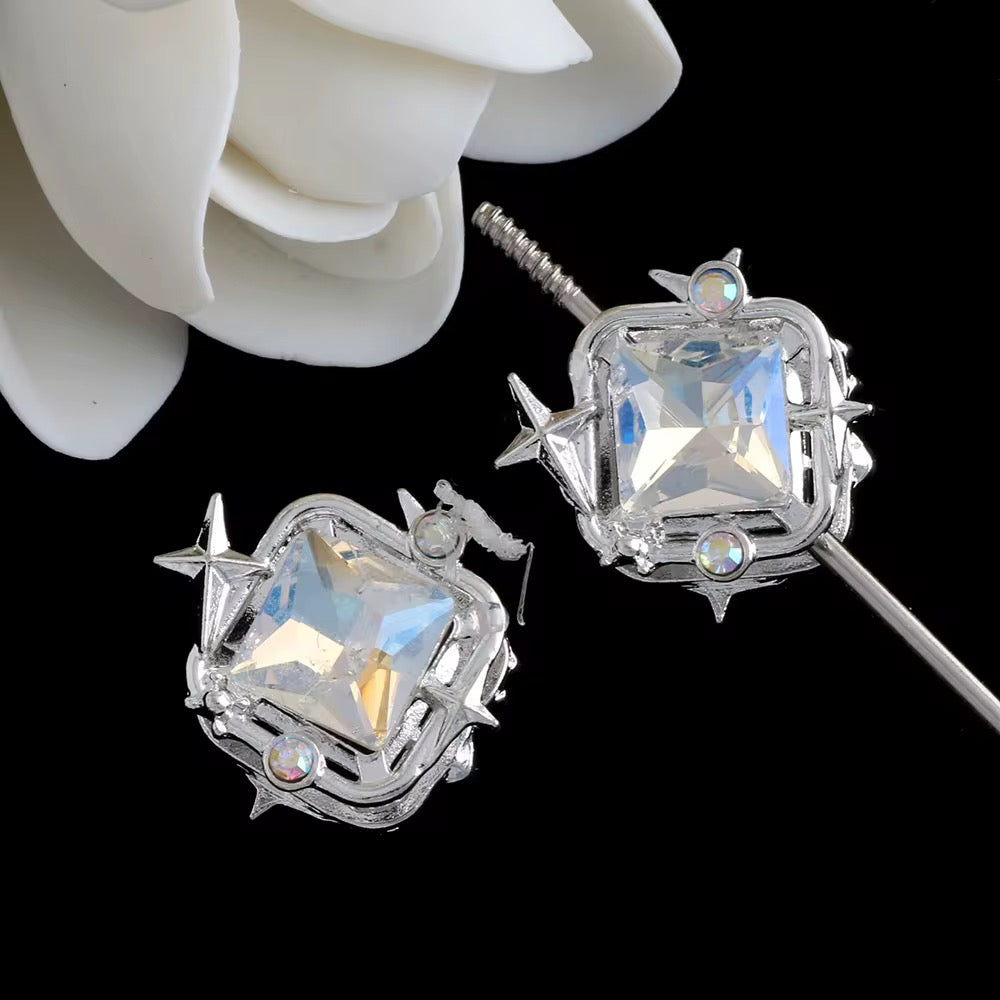 16mm Diamond Star Metal Rhinestone Beads