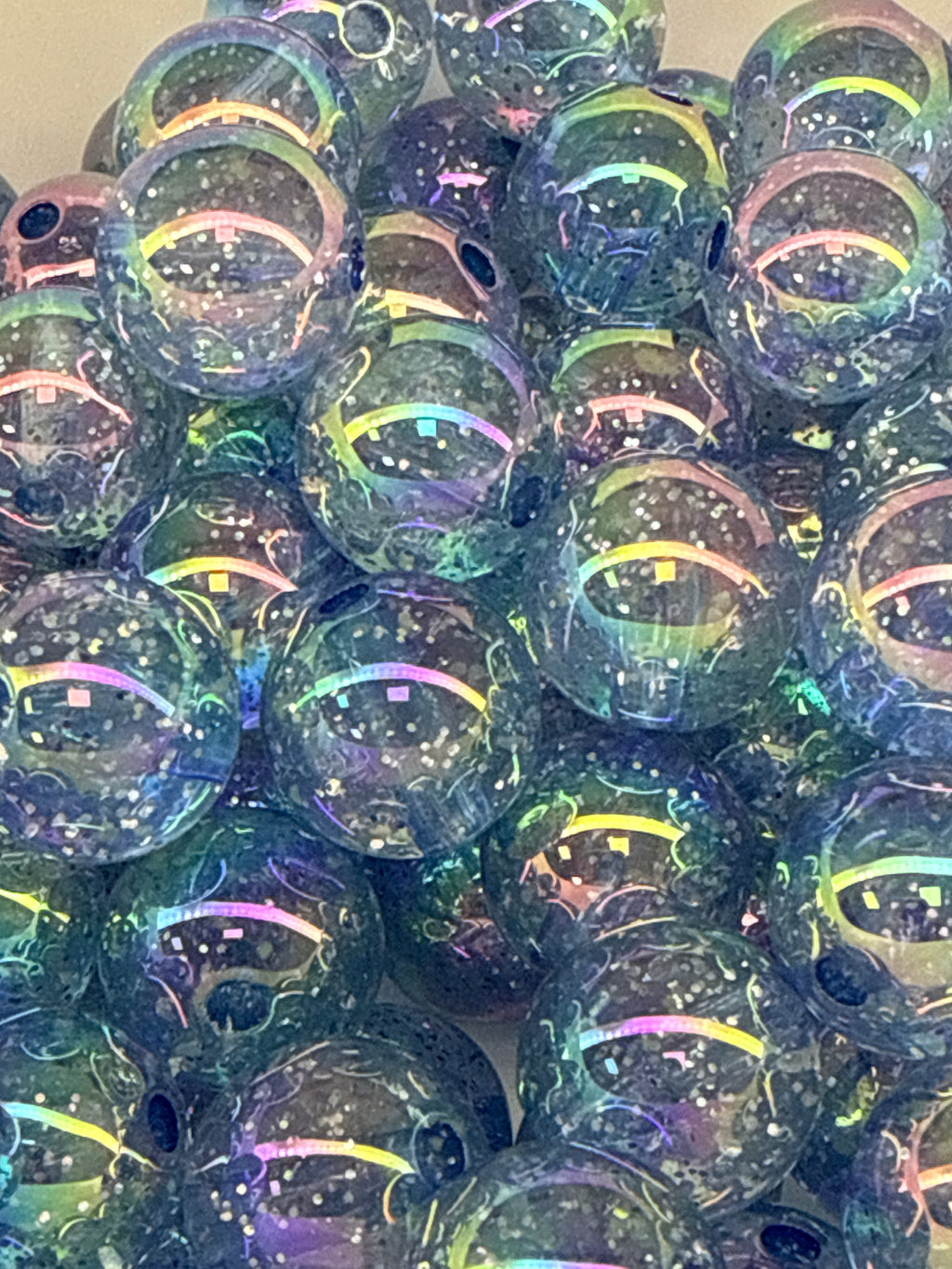 16mm Luminous Glitter Beads (single colors)