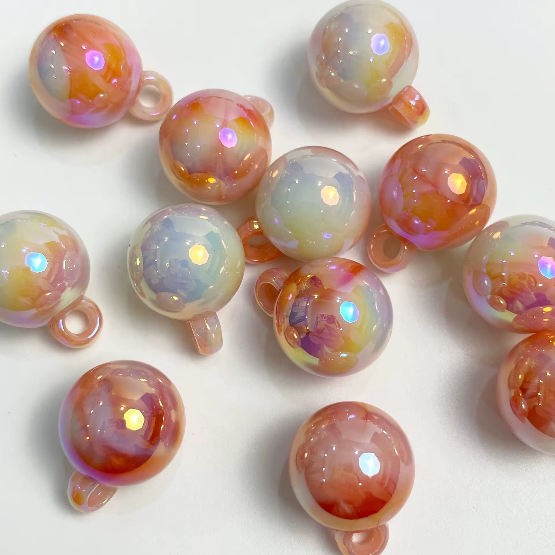 16mm Marbled Pendant Beads (Mix and Single Color) Secondary image