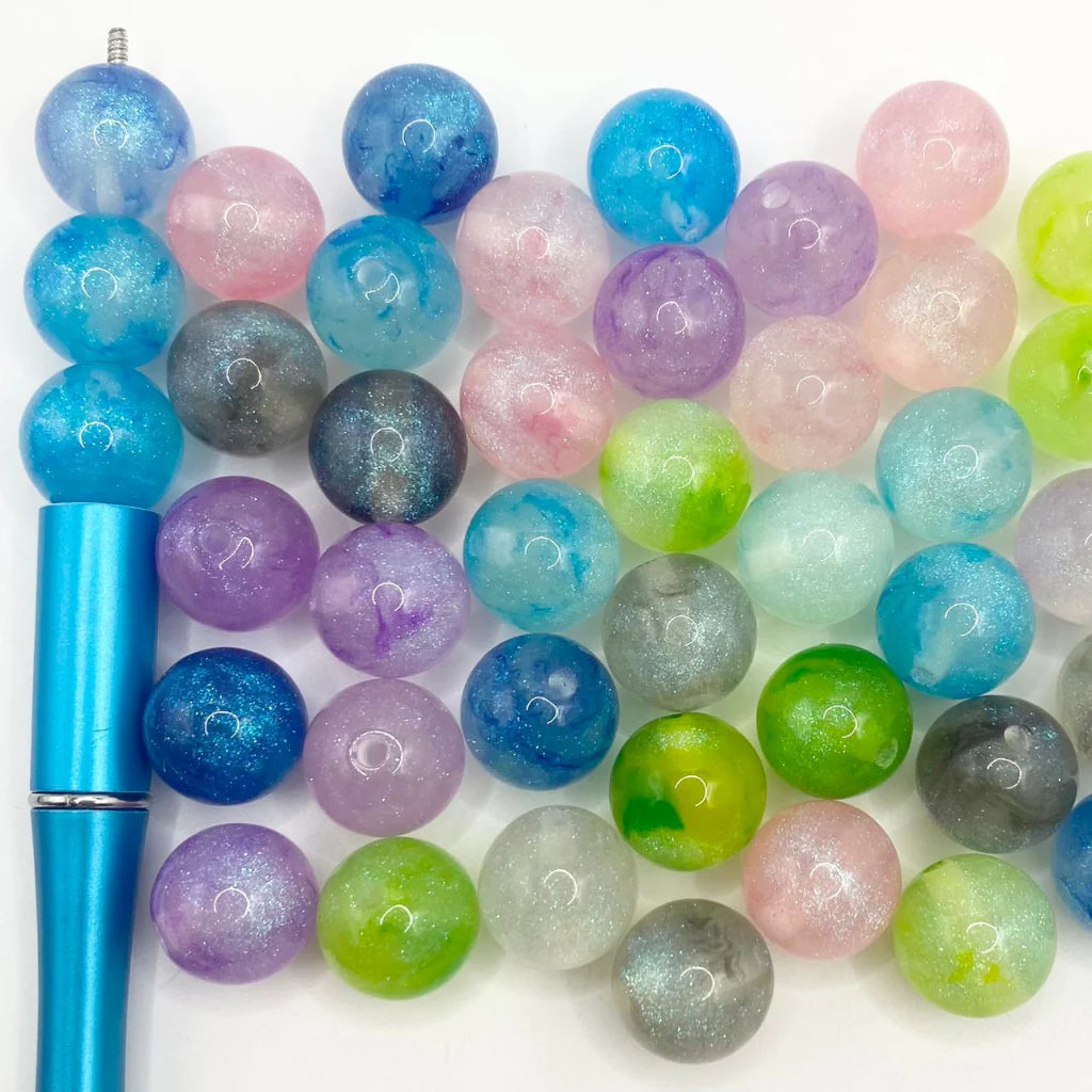 16mm Glitter Luminous Beads Mix-I8 Main image