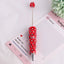Beadable Clay Pens with Dazzling Heart in Assorted Colors