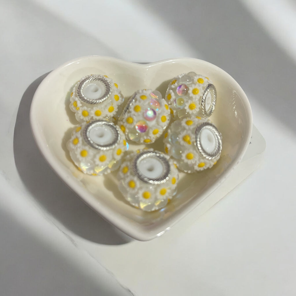 16mm Fancy Rose and Stone Beads
