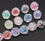 16mm Rose Shaped AB Double Layered Rose Beads
