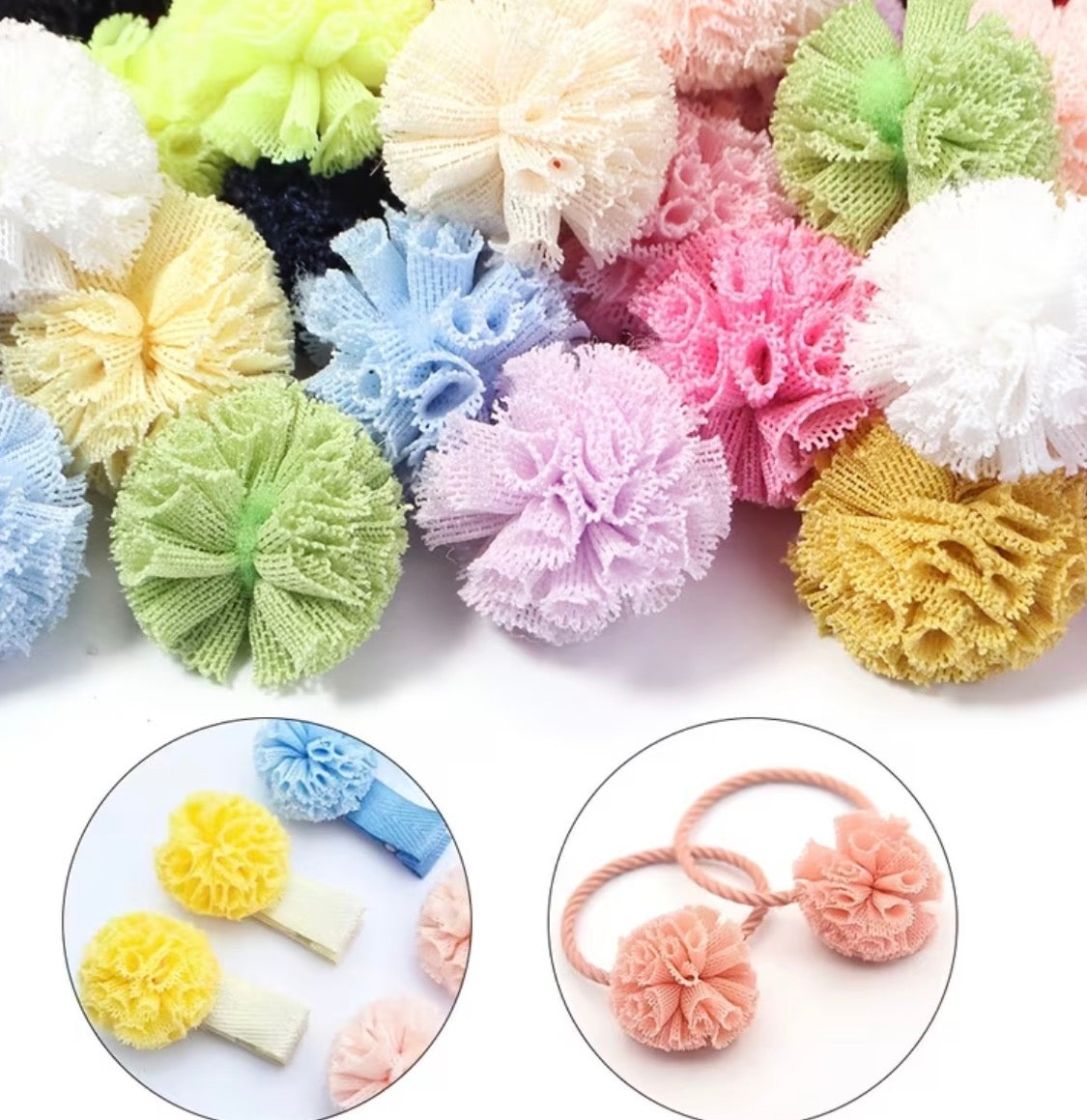 Mesh Flower for DIY and Pens (20 pcs)