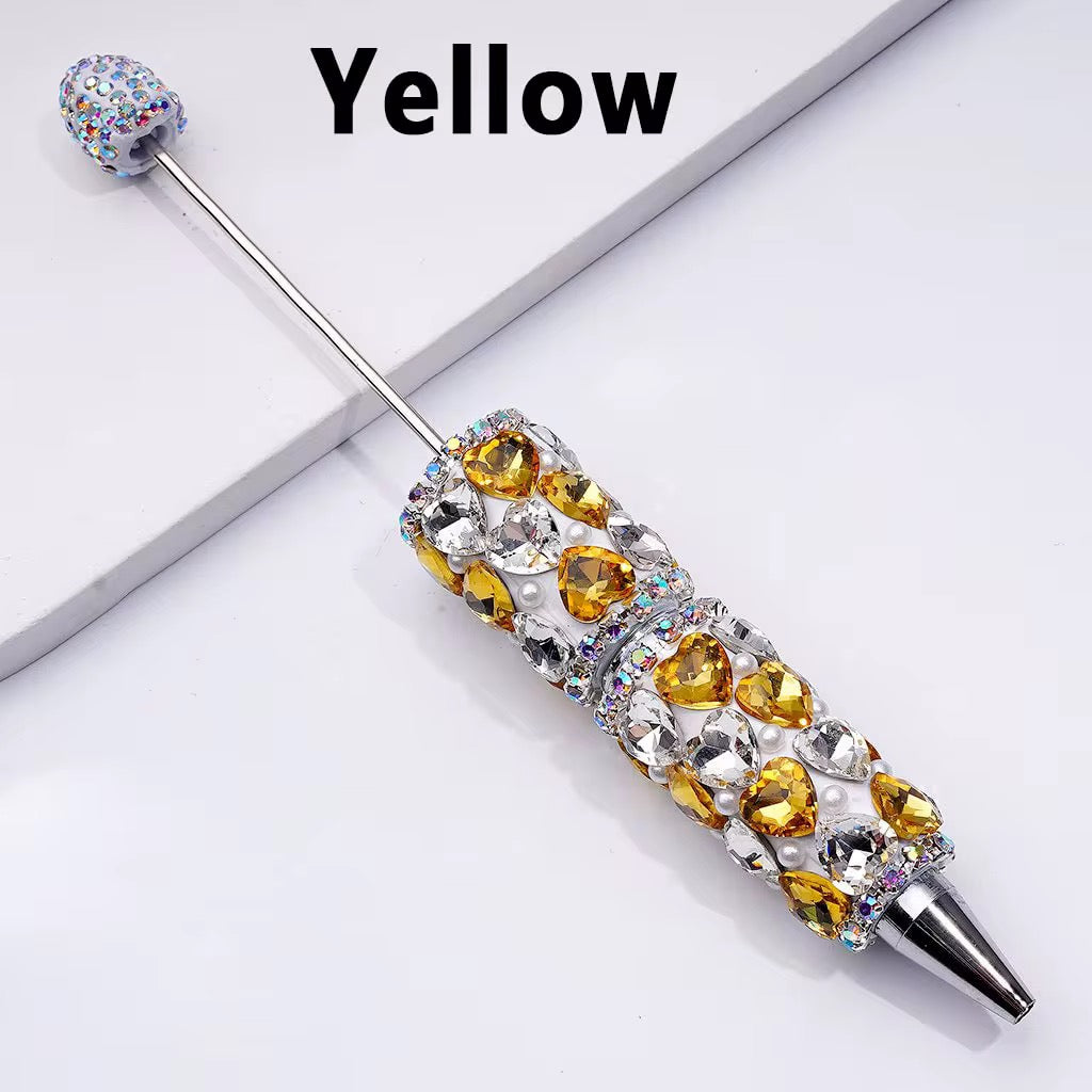 Crystal Heart Rhinestone Beadable Pens