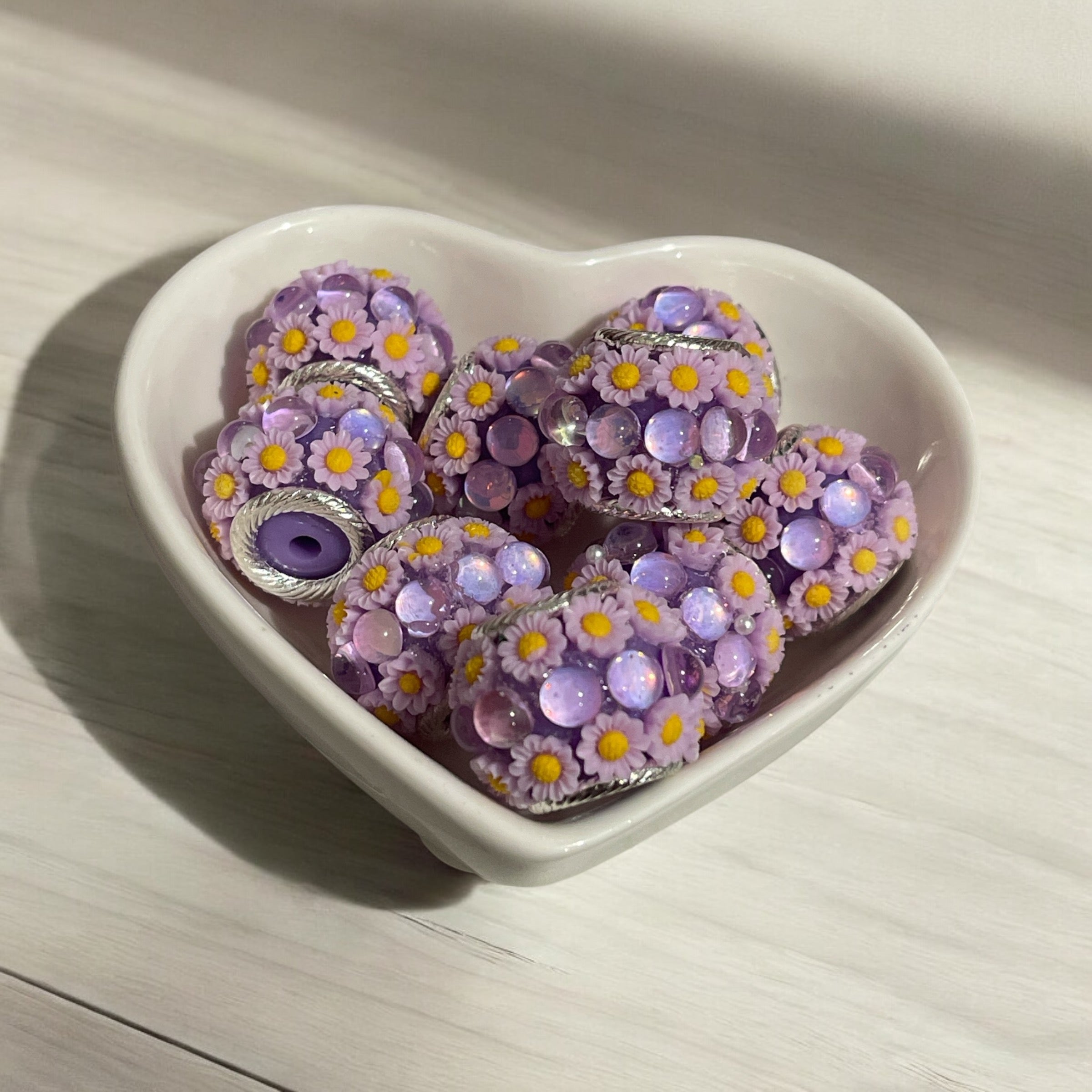 16mm Fancy Rose and Stone Beads
