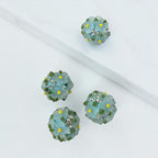 18mm Fancy Clay Daisy and Stone Beads (Clear Brights)
