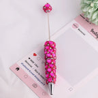 Beadable Clay Pens with Dazzling Heart in Assorted Colors