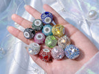 17mm Crystal Hearts and Rhineston Fancy Bead  Mix (5pcs)