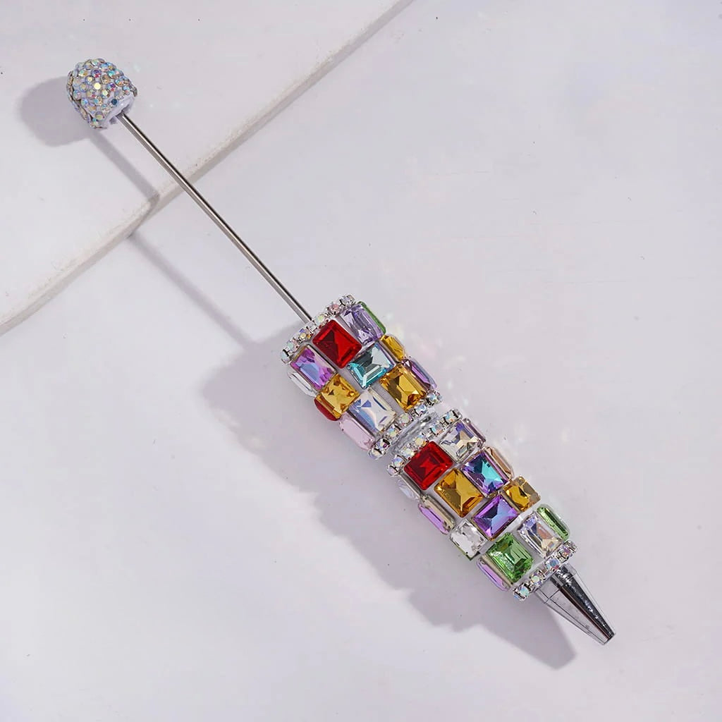 Rectangle Square Rhinestone Beadable Pens