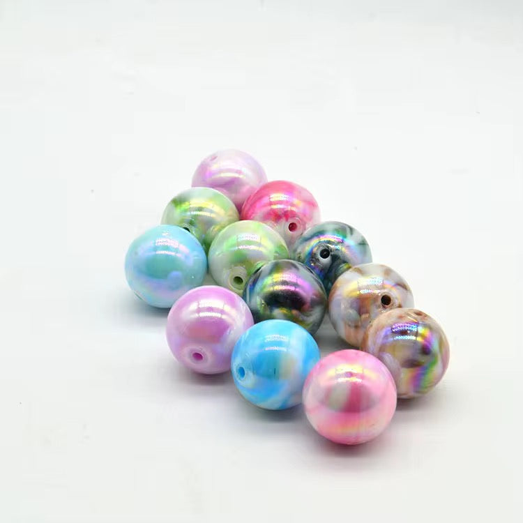 16 mm Marbled AB Covered Beads Mix-I23 Main image