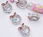 24mm  Alloy Rhinestone Garland Beads