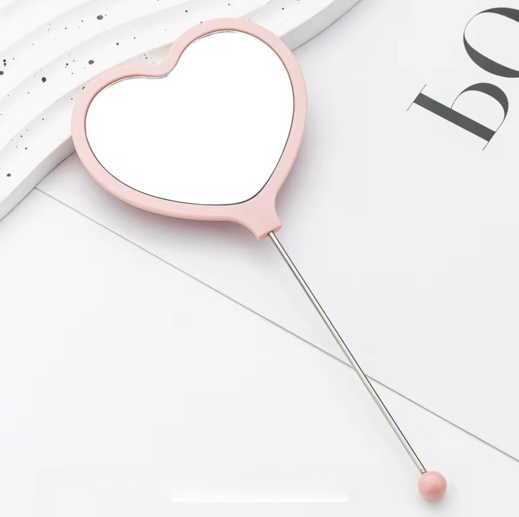 Heart Shaped Beadable Mirror