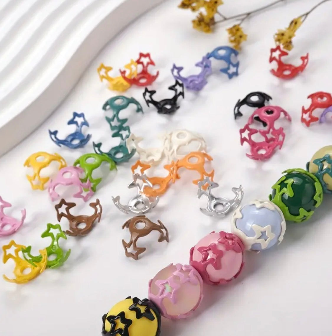Bright Star Bead Caps