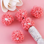 20mm Soft Fuzzy Roses Beads