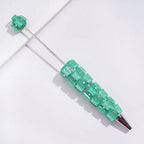 Beadable Clay Pens with Neon Colors Rectangle and AB Rhinestones