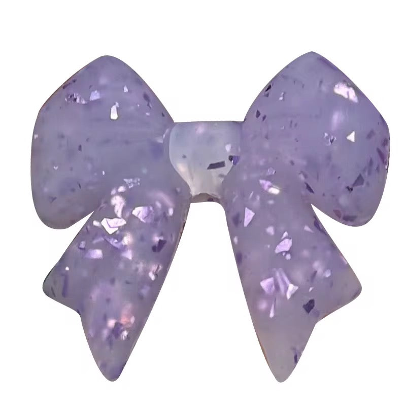 Glitter Bow Silicone Focal