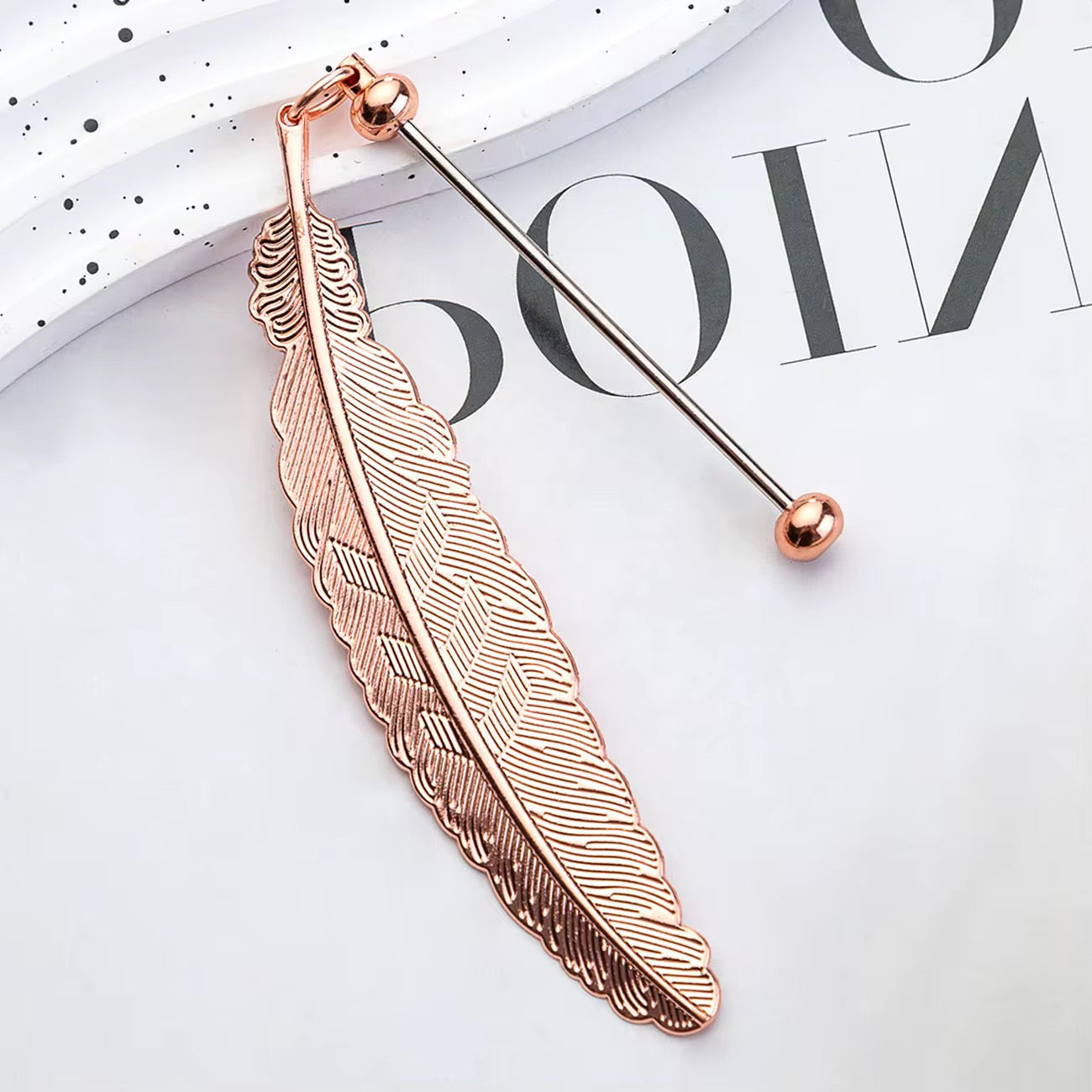 Feather Beadable Bookmark